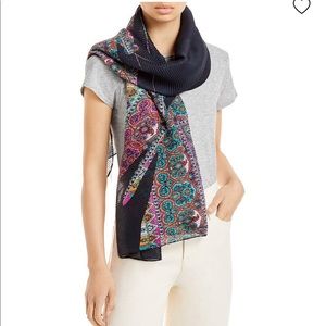 Paisley Butterfly Pleated Scarf/Wrap
